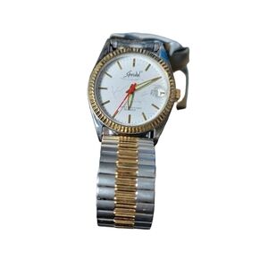 Vintage Speidel Quartz Silver and Gold Stretch Watch